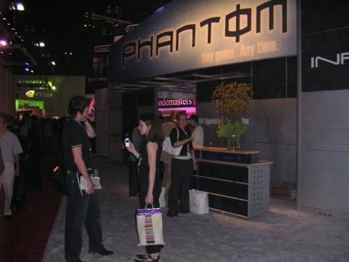 Reception desk of the Phantom booth at E3