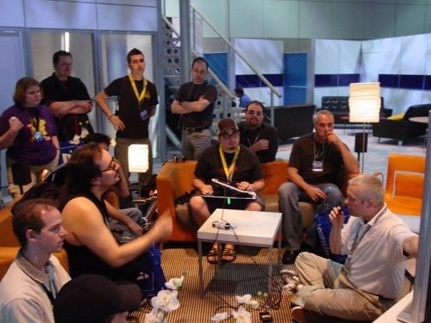 Press and attendees gathered for a Phantom demo session