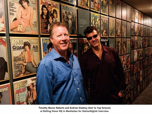 Timothy Munro Roberts and Andrew Gladney at Rolling Stone headquarters in Manhattan